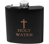 Veemoon Petaca de Acero Inoxidable Cruz para Agua Sagrada, Frasco Pequeño Portátil para Camping y Viaje, Botella de Licor Conveniente 1 Pieza, Color Aleatorio, Uso