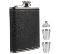 Veemoon Petaca para Licor de Acero Inoxidable 210 Ml 7 Oz Resistente a Fugas con Embudo Portátil y Compacta para Viaje Senderismo y Actividades al Aire Libre