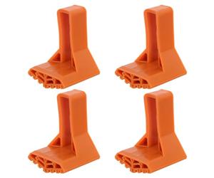 Veemoon Pies Antideslizantes de Goma para Escalera de Mano 4 Unidades, Cojines Estabilizadores Plegables en Forma de Abanico para Protección de Suelos en Interiores y Exteriores,