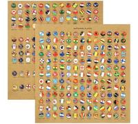 Veemoon Pin Bandera 218 Piezas Chinchetas De Mapa Nacionales para Oficina Y Tablero De Mensajes Pines De Banderas del Mundo para Clasificación Y Decoración De Notas