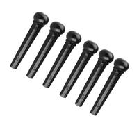 Veemoon Pines del Puente Guitarra, Pasadores para Cuerdas, Accesorios de Guitarra, 6 Unidades, ABS Negro, Reemplazo