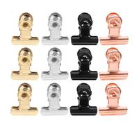 Veemoon Pinzas Magnéticas Pequeñas para Fotos 20 Unidades, Clips Decorativos Multicolor (Plateado, Negro, Dorado, Rosa Dorado), Acero Inoxidable, para Colgar Fotos, Tarjetas y