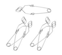 Veemoon Pinzas para Tubos de Ensayo de Metal Cromado Grandes 5 Unidades 14,5 Cm Abrazaderas de Acero Inoxidable para Laboratorio Soporte Seguro para Experimentos Científicos