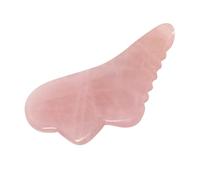 Veemoon Placa Raspadora de Masaje Gua Sha de Cuarzo Rosa Natural 1 Unidad Tamaño Mediano para Aliviar Músculos Faciales y Corporales Cuidado Facial y Corporal