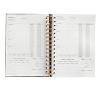 Veemoon Planificador de Entrenamiento Diario A5 Espiral, Cuaderno de Ejercicios para Mujer, Bloc de Notas para Organizar Rutinas y Agenda de Fitness Portátil, Diseño Color Aleatorio