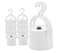 Veemoon Portalámparas E27 Para Bombillas Led De Emergencia Con Gancho y Interruptor, Enchufes De Luz De Emergencia, Pack De 10 Unidades, Uso Interior y Exterior