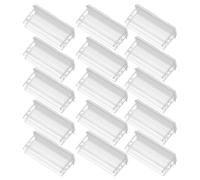 Veemoon Portatarjetas de Escritorio Autoadhesivo 100 Unidades Mini Tarjetero Plástico para Oficina Restaurante y Eventos Soporte Compacto Base Adhesiva de Espuma para Tarjetas de