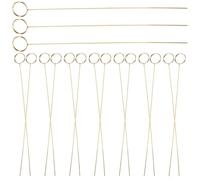 Veemoon Portatarjetas Metálicos Redondos Púas, Clips para Sujetar Fotos y Notas, Color Dorado, 40 Unidades, Soporte Floral Reutilizable para Bodas, Fiestas y Decoración del Hogar