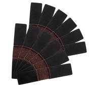 Veemoon Protectores de Suelo 12 Unidades para Patas de Silla Envolventes Resistentes al Desgaste Negros Gancho y Bucle para Muebles Base de Trineo Uso en Pisos de Madera