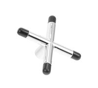 Veemoon Puente de Taco de Billar Metálico Cruzado Portátil Soporte en Forma de X para Tacos de Billar Accesorio Profesional Color Plateado 1 Pieza