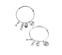 Veemoon Pulsera Deportiva Expandible de Aleación de Zinc Diseño de Mancuerna para Uso Diario y Cualquier Ocasión, 2 Piezas Ajustables y Elegantes