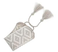 Veemoon Pulseras de declaración para mujeres pulsera de plata para mujer llave gimnasia correa de muñeca pulsera trenzada pulsera rustica poliéster Light Grey