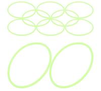 Veemoon Pulseras de Silicona Luminosas 2.5mm Pulseras Elásticas Verdes Neón Que Brillan Oscuridad para Niños y Fiestas Pack de 10 Piezas