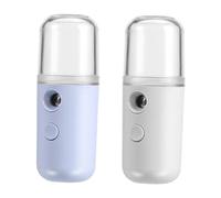 Veemoon Pulverizador Facial Nano Hidratante 2 Unidades Mini Humidificador USB Portátil para Cuidado Facial Todo Tipo de Pieles Uso Diario