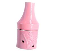 Veemoon Quemador de Moxa Acabado Fino y Diseño Atractivo Caja de Moxibustión de Cerámica Rosa para Masaje Manual, Herramienta Portátil para Adultos