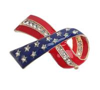 Veemoon ramillete de broche decoración de broche pin de solapa del día de la independencia decorativo decoración de ropa del día de la independencia aleación