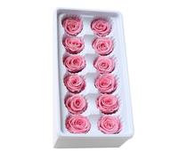 Veemoon Ramo de Rosas Inmortales 12 Unidades Caja 3-4 Cm Flor Preservada Rosa Eterna Accesorio para Decoración Bodas San Valentín Obsequio Romántico