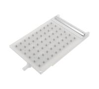 Veemoon Reemplazo de mampara de ducha tipo lluvia - Placa de boquilla superior rectangular con orificios de 6 x 10 para cabezal de ducha tipo cascada de baño - Inserto de tubo doble de fácil