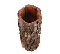 Veemoon Refugio para Reptiles, Casa Escondite para Reptiles de Madera Color Café, Tronco Hueco Textura Natural, para Reptiles y Tortugas, Decoración para Terrarios y Rainforest