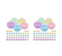Veemoon Rellenables 100 Unidades De De Plástico Para Máquina Expendedora Pequeñas Bolas Redondas Vacías Contenedor Para Expendedora De Chicles Transparentes A Granel