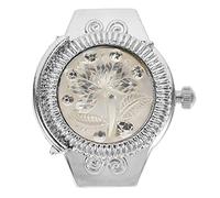 Veemoon Reloj De Cuarzo De Dedo Reloj Forma De Anillo Blanco para Dama Decoración Elegante De Joyería