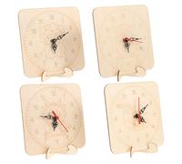 Veemoon Reloj de Pared de Madera Natural, Kit de Montaje DIY Mecanismo de Reloj Preciso, Esfera Práctica para Aprender Horas, Actividad Educativa y Creativa para Desarrollo Temprano