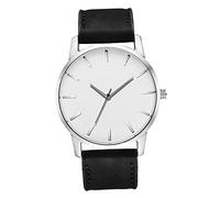 Veemoon Reloj De Pulsera para Hombre Esfera Grande Correa De Cuero Sintético Diseño Casual Reloj Masculino Diario Resistente y