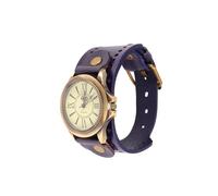 Veemoon Reloj de Pulsera para Mujer Correa de Cuero Auténtico Azul, Estilo Retro Vintage, Movimiento de Cuarzo Preciso, Elegante para Uso Casual y Obsequio