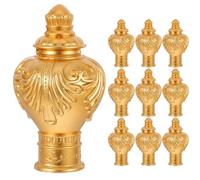 Veemoon Remates Decorativos para Cortinas de Plástico Dorado 20 Piezas para Barras de 26-28 MM Estilo Romano Vintage Tapas Ajustables para Extremos de Varillas de Cortina Decoración