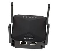 Veemoon Repetidor WiFi 300 Mbps de 4 Antenas para Hogar y Oficina, Inalámbrico de Señal 2.4 GHz, Extensor de Cobertura sin Cableado, Negro Europlug Ac220-240v