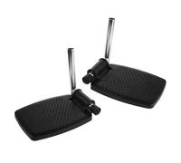 Veemoon Reposapiés para Silla de Ruedas Metálico, Soporte Reforzado Antichoque, Plataforma Lisa para Pies, Compatible Scooters y Sillas Estándar, Accesorio para Movilidad