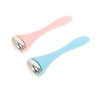 Veemoon Rodillo de Hielo para Ojos y Masaje Facial 2 Piezas Tamaño Mini Aleación de Zinc y Plástico para Contorno Ojos y Aplicación de Crema, Adecuado para Cuidado Personal Diario