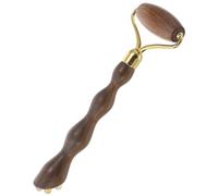 Veemoon Rodillo De Masaje De Sándalo Verde Masajeadores Faciales Herramienta De Masaje Facial Regalo De Autocuidado Para Hombres y Mujeres. Rodillo Facial Para Ojos Dark Brown