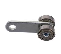 Veemoon Rueda colgante para puerta corredera ruedas de carro rodillos para puertas corredizas de patio rodillos de montaje del carro de ruedas carro de rodillos de montaje acero Plata