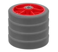 Veemoon Ruedas de Repuesto para Carrito de Compras, 5 Pulgadas, 6 Mm, Kit de 4 Ruedas de Plástico Resistentes al Desgaste, Silenciosas y Compatibles Carritos Plegables y Carros de Carga