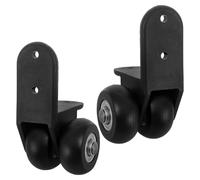 Veemoon Ruedas Industriales de Alta Resistencia para Patas de Altavoces de Baile Juego de 2 Ruedas Fijas Placa en Ángulo Recto para Carritos de Audio Kit de Reparación Compatible y