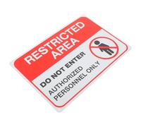 Veemoon Señal en Hierro Rojo de Seguridad de Advertencia de No Entrada Ligera y Altamente Visible para Propiedad Privada para Postes y Jardines