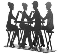 Veemoon Servilletero de Hierro Negro para Mesa, Dispensador Metálico de Pañuelos Estándar, Porta Servilletas para Restaurante, Cafetería y Cocina, Accesorio Moderno y Resistente