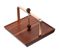Veemoon Servilletero de Hierro y Madera Cuadrado para Mesa Soporte de Sobremesa Vintage para Servilletas de Papel Adecuado para Cocina Restaurante y Hogar