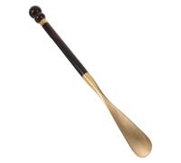 Veemoon Shoe Horn Long Wooden Handle With Brass Tip Loafer Dressing Tool For Men Women Seniors Pregnancy Elderly Travel