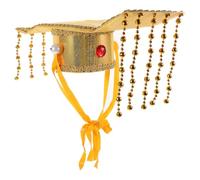 Veemoon Sombrero de Antiguo para Cosplay Tocado Tradicional Chino Dorado de Talla Única Accesorio Histórico para Disfraces y Actuaciones Culturales