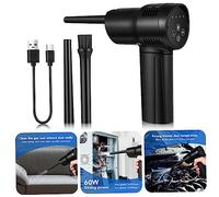 Veemoon Soplador De Polvo De Aire Eléctrico Recargable USB Plumero De Aire Comprimido Inalámbrico para Limpieza De Teclados Ventilación De Coches y Uso Doméstico