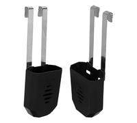 Veemoon Soporte Colgante para Tabletas Limpiadoras de Tanque de Inodoro Negro Gancho Metálico, 2 Piezas, Soporte Compacto y Duradero para Limpieza de Baño, Organizador para Hogar