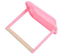 Veemoon Soporte de Entrenamiento para Loros de Sobremesa Rosa con Bandeja de Plástico y Percha de Madera, Compacto y Portátil para Periquitos, Cacatúas y Agapornis, Accesorio para Jaulas