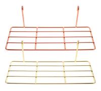 Veemoon Soporte de Escritorio Metálico para Loros 2 Piezas Plataforma Rectangular, Color Oro Rosa y Dorado, Puesto de Rama para Periquitos y Cacatúa NINFA, Accesorio de Juego para Jaulas