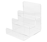 Veemoon Soporte de Exhibición Escalonado Acrílico Transparente de 3 Niveles, Estante para Joyería y Carteras, Contrahuella de Escalón 3.5 Cm, Organizador Práctico para Tienda y Hogar