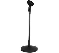 Veemoon Soporte de Micrófono Ajustable de Metal Negro Soporte de Micrófono de Sobremesa Base Pesada Estable y Antirruido Accesorio para Estudio y Hogar