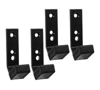 Veemoon Soporte de Pared para Barra de Pesas 4 Piezas en Pa/PP 40x55x100 Cm, Estante de Almacenamiento Resistente para Gimnasio y Hogar, Accesorio Práctico para Barras de Mancuernas