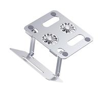 Veemoon Soporte de Refrigeración para Portátil Ajustable Ventiladores Base Ventilada de Aluminio Antideslizante y Ergonómica