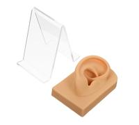 Veemoon Soporte de Silicona para Pendientes Resistente y Flexible con Base Acrílica Modelo de Oreja Derecha para Exhibición y Práctica de Perforación Joyerías y Salones de Belleza